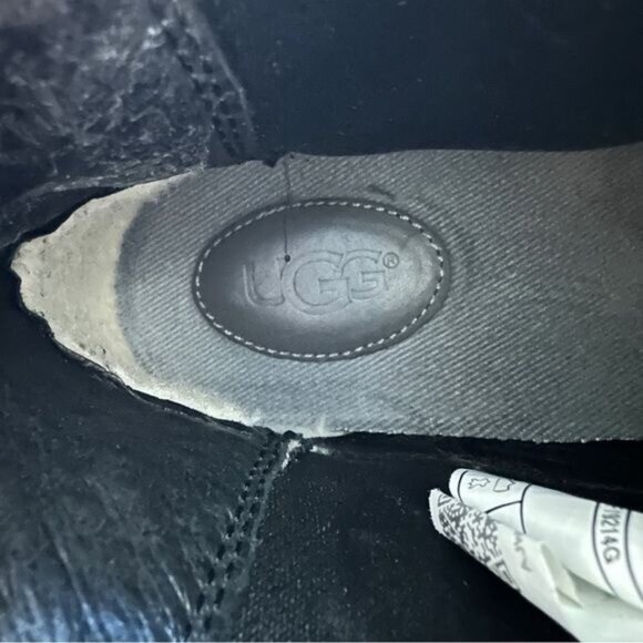 Ugg Mens Clyne Pull On Black Suede Chelsea Boots Size 9.5 Business Casual Gothic - Picture 6 of 8